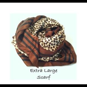 Brown Large Italian Scarf Vintage